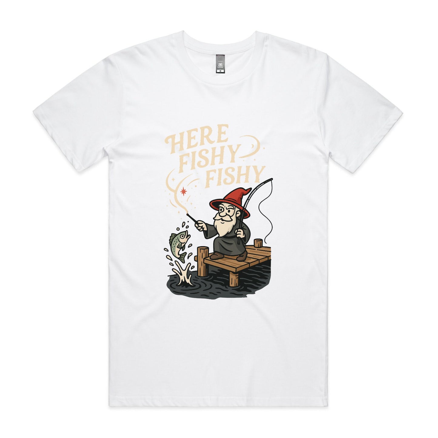Here Fishy Fishy – Spellcaster Angler Tee