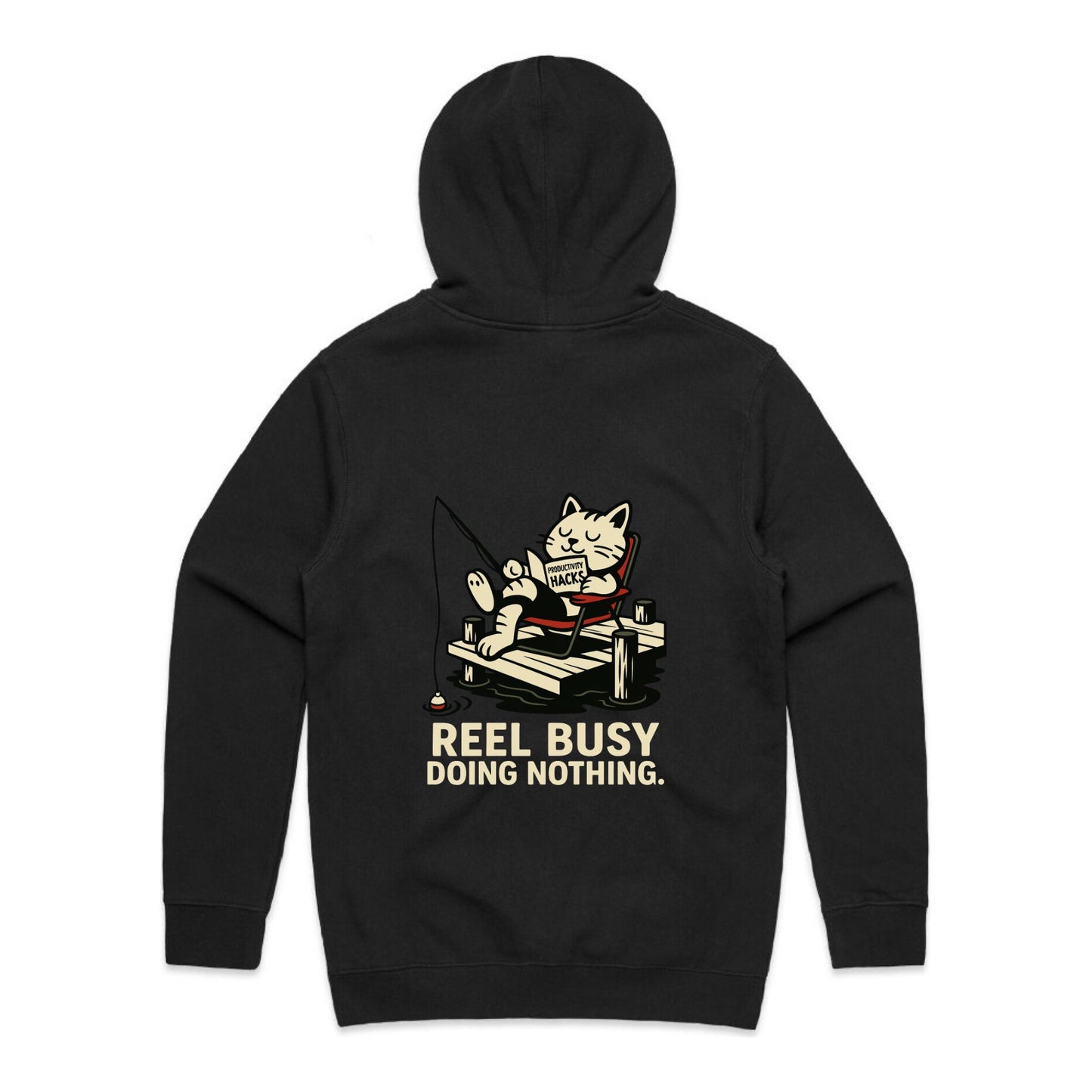 Reel Busy Doing Nothing – Cat Fishing Hoodie