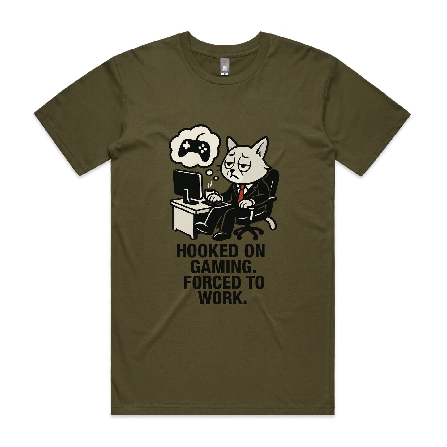 Hooked on Gaming – Cat Gamer Tee
