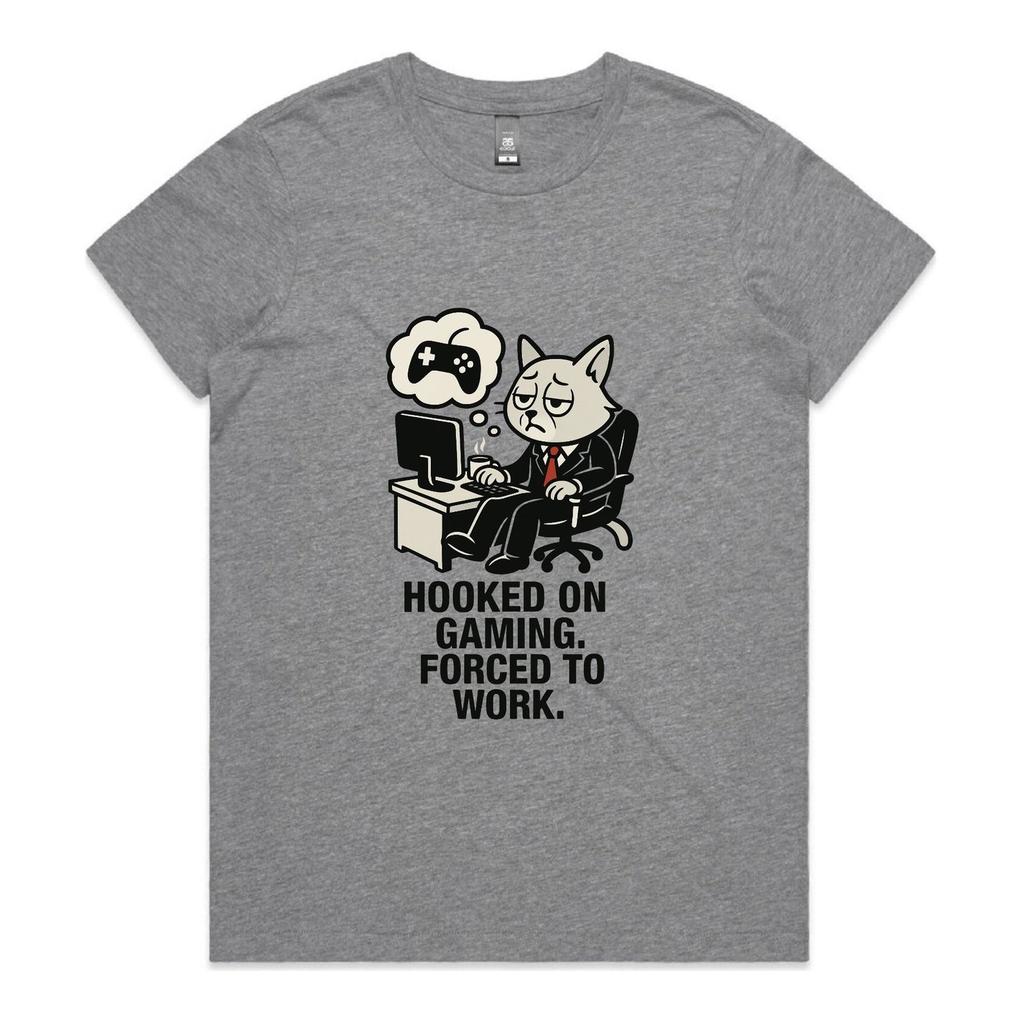 Hooked on Gaming – Women’s Cat Tee