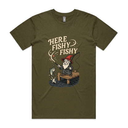 Here Fishy Fishy – Spellcaster Angler Tee