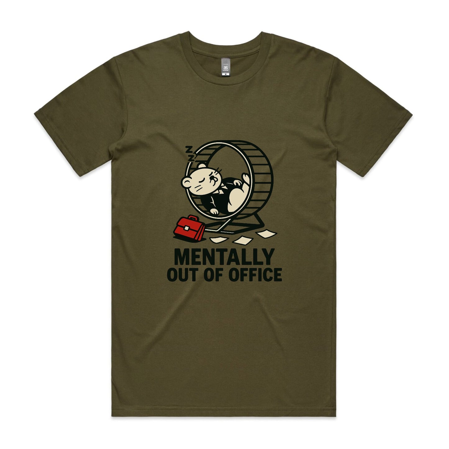 Mentally Out of Office – Hamster Wheel Tee