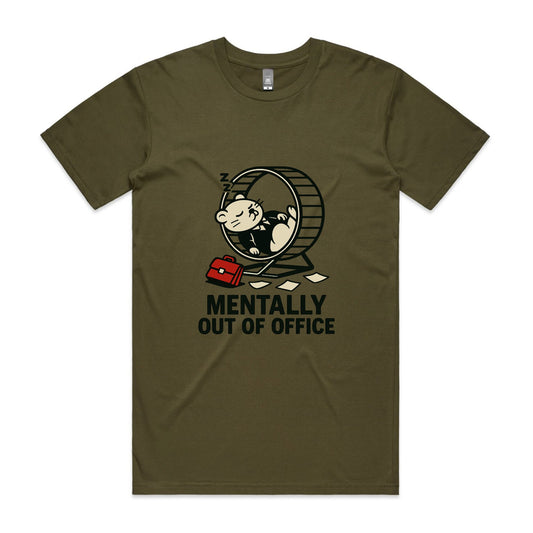 Mentally Out of Office – Hamster Wheel Tee