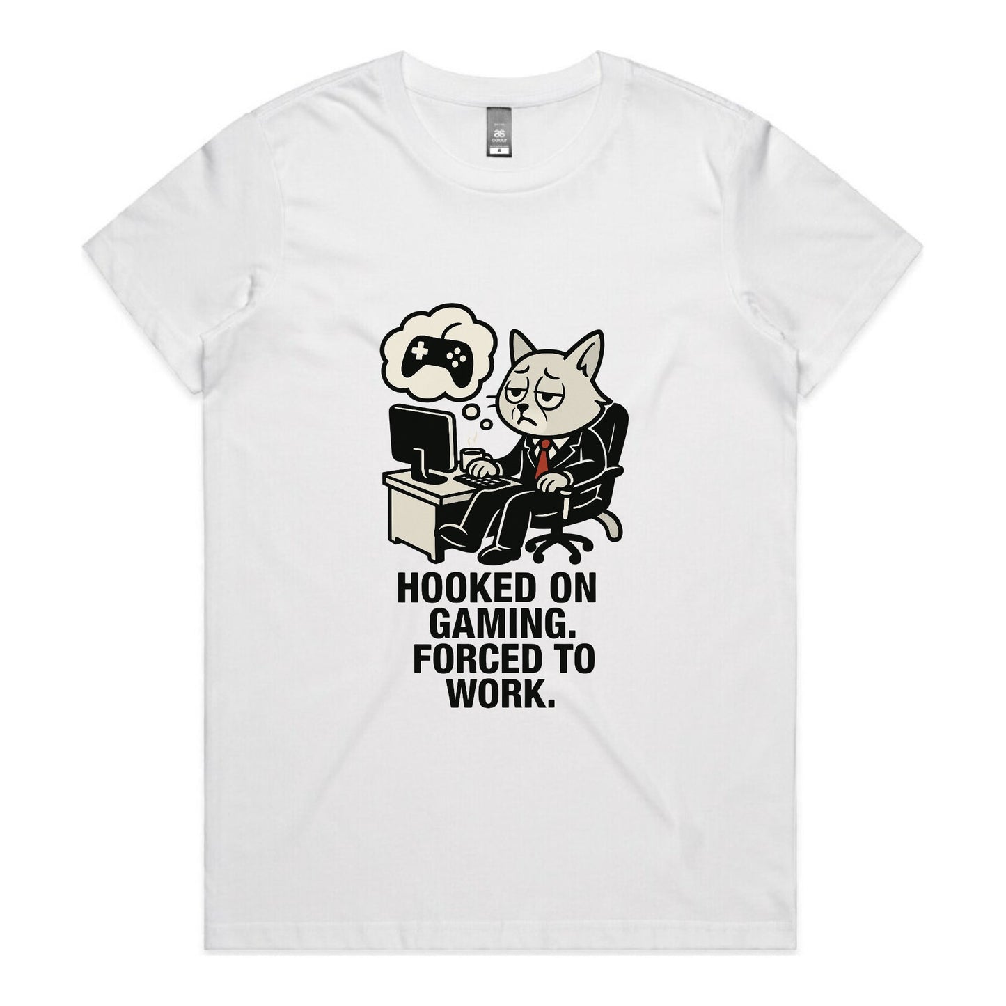 Hooked on Gaming – Women’s Cat Tee