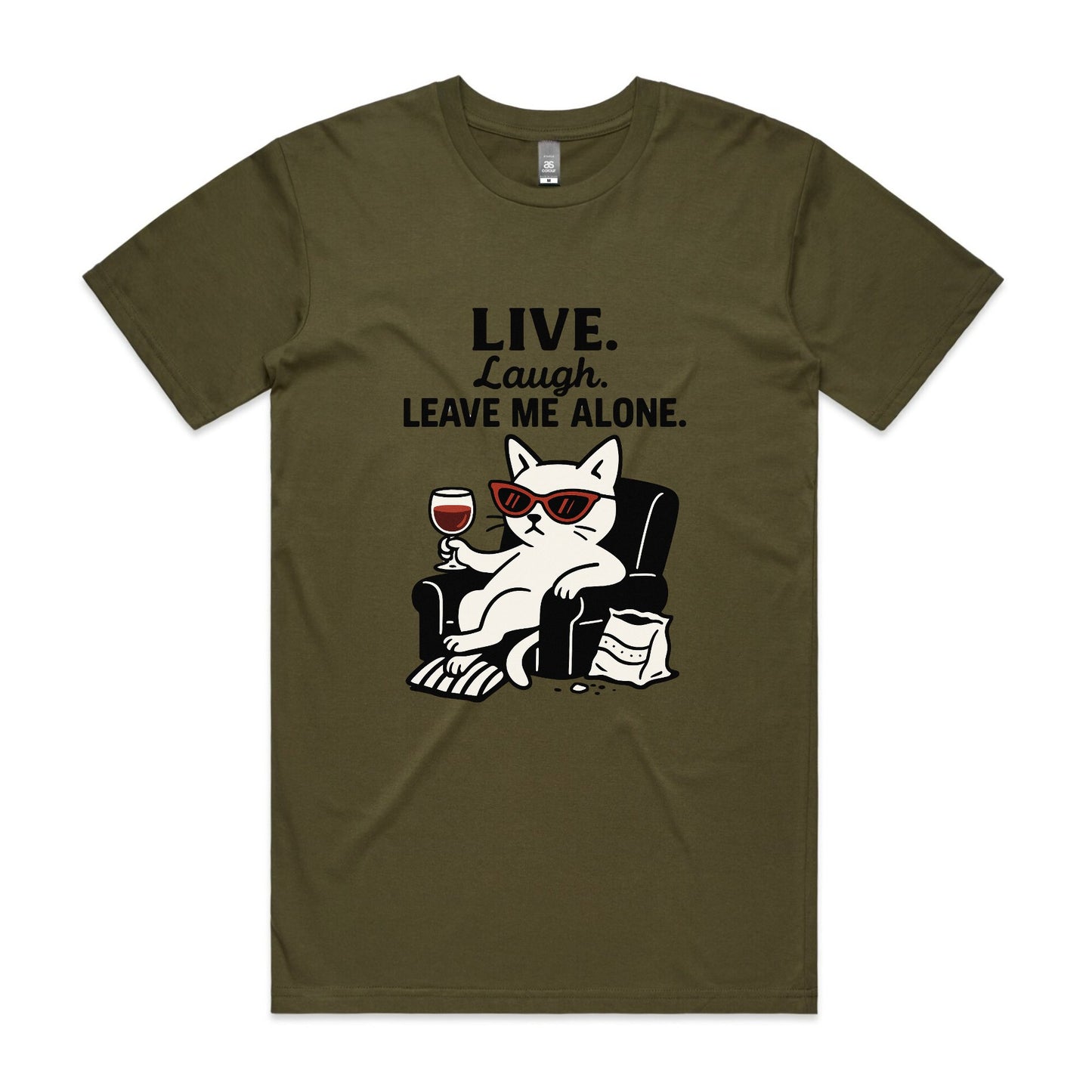 Live. Laugh. Leave Me Alone – Anti-Social Cat Tee