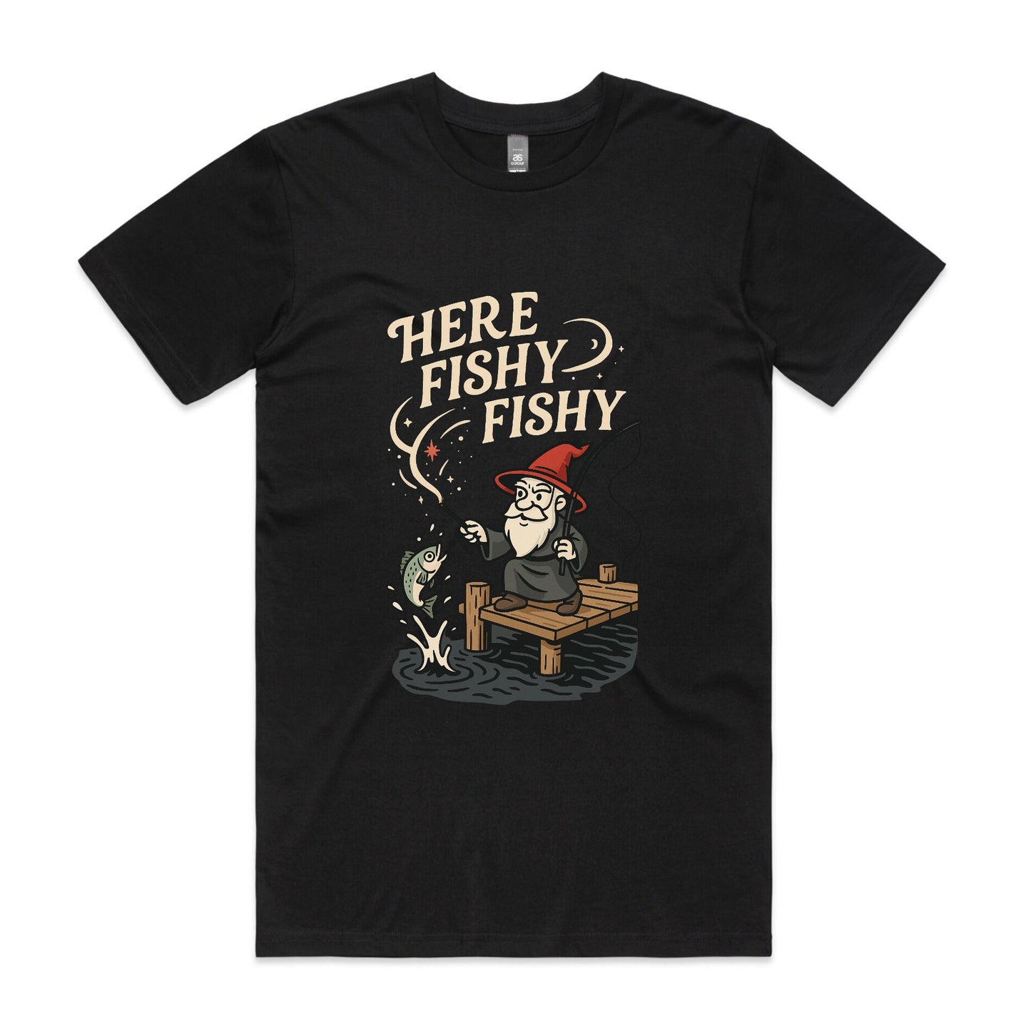 Here Fishy Fishy – Spellcaster Angler Tee