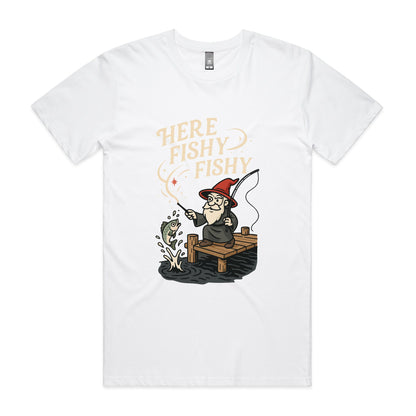 Here Fishy Fishy – Spellcaster Angler Tee