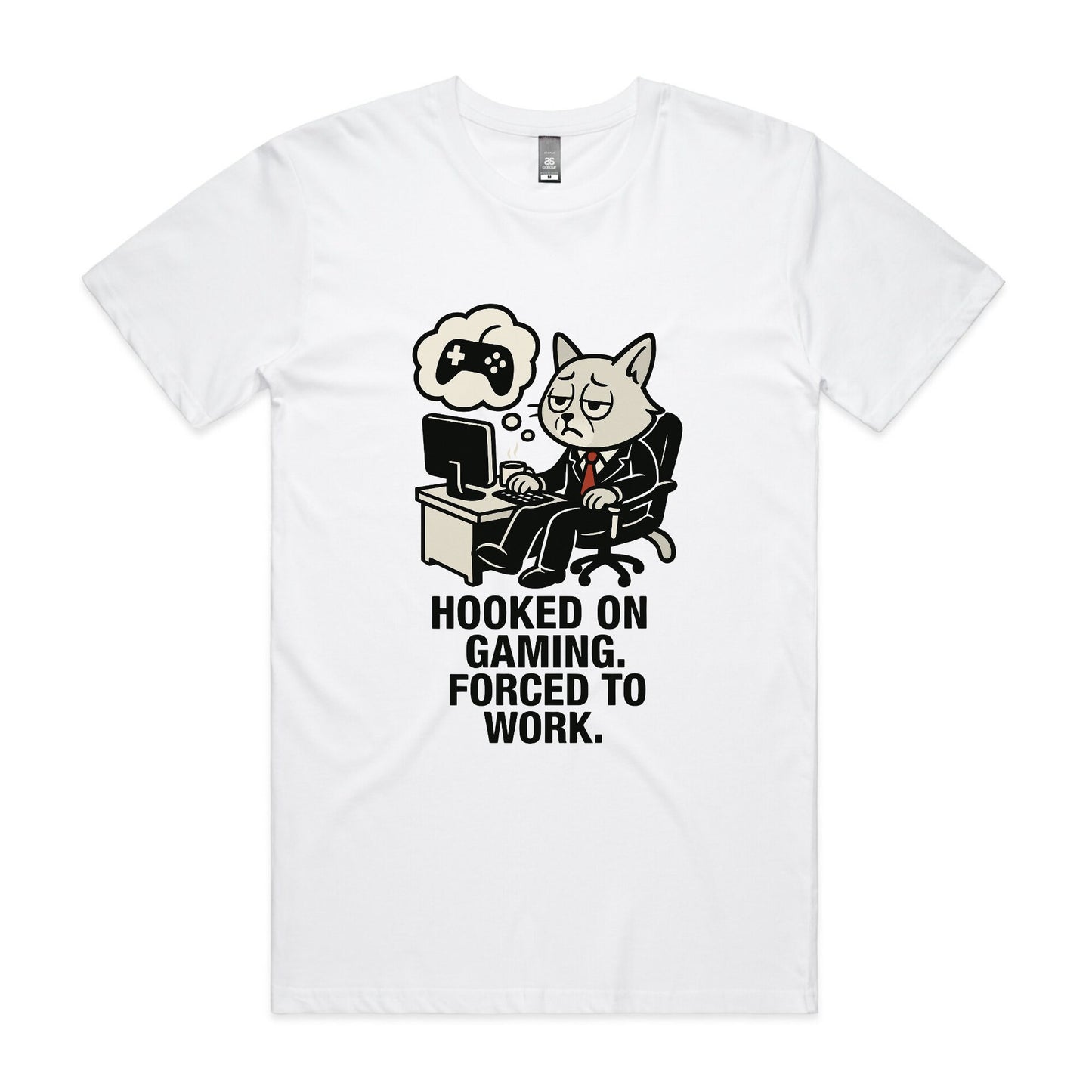 Hooked on Gaming – Cat Gamer Tee