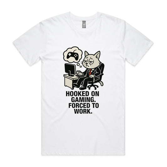 Hooked on Gaming – Cat Gamer Tee