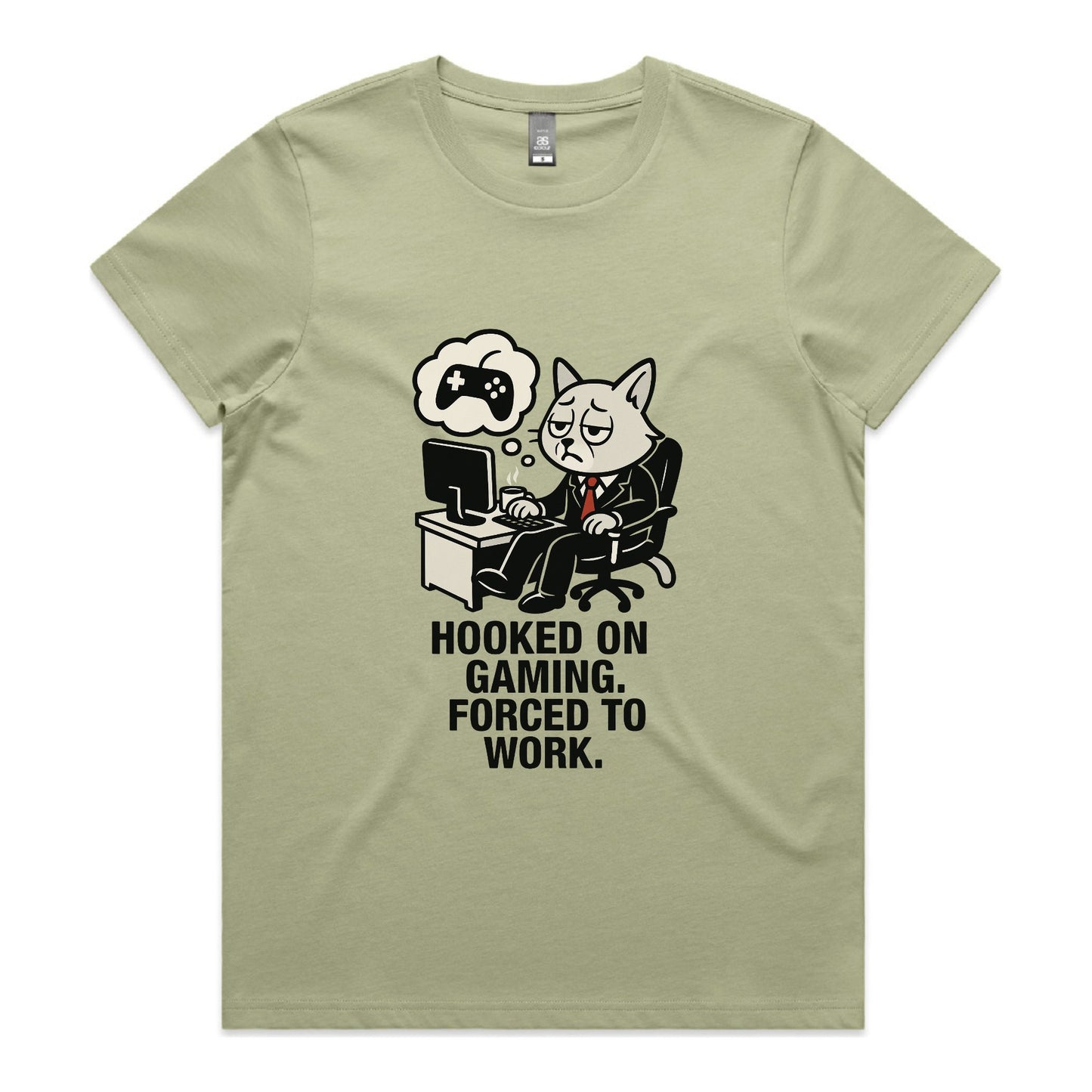 Hooked on Gaming – Women’s Cat Tee