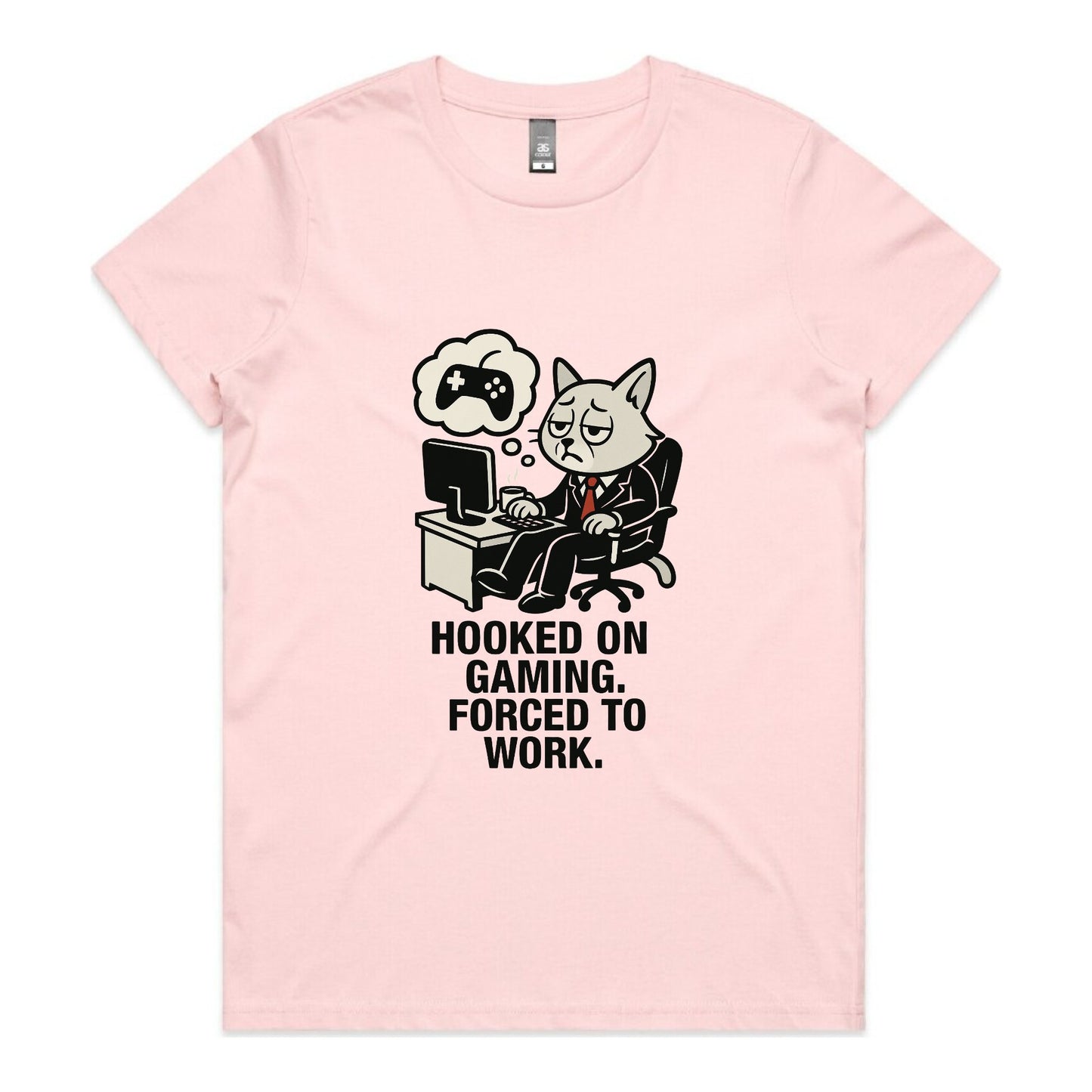 Hooked on Gaming – Women’s Cat Tee