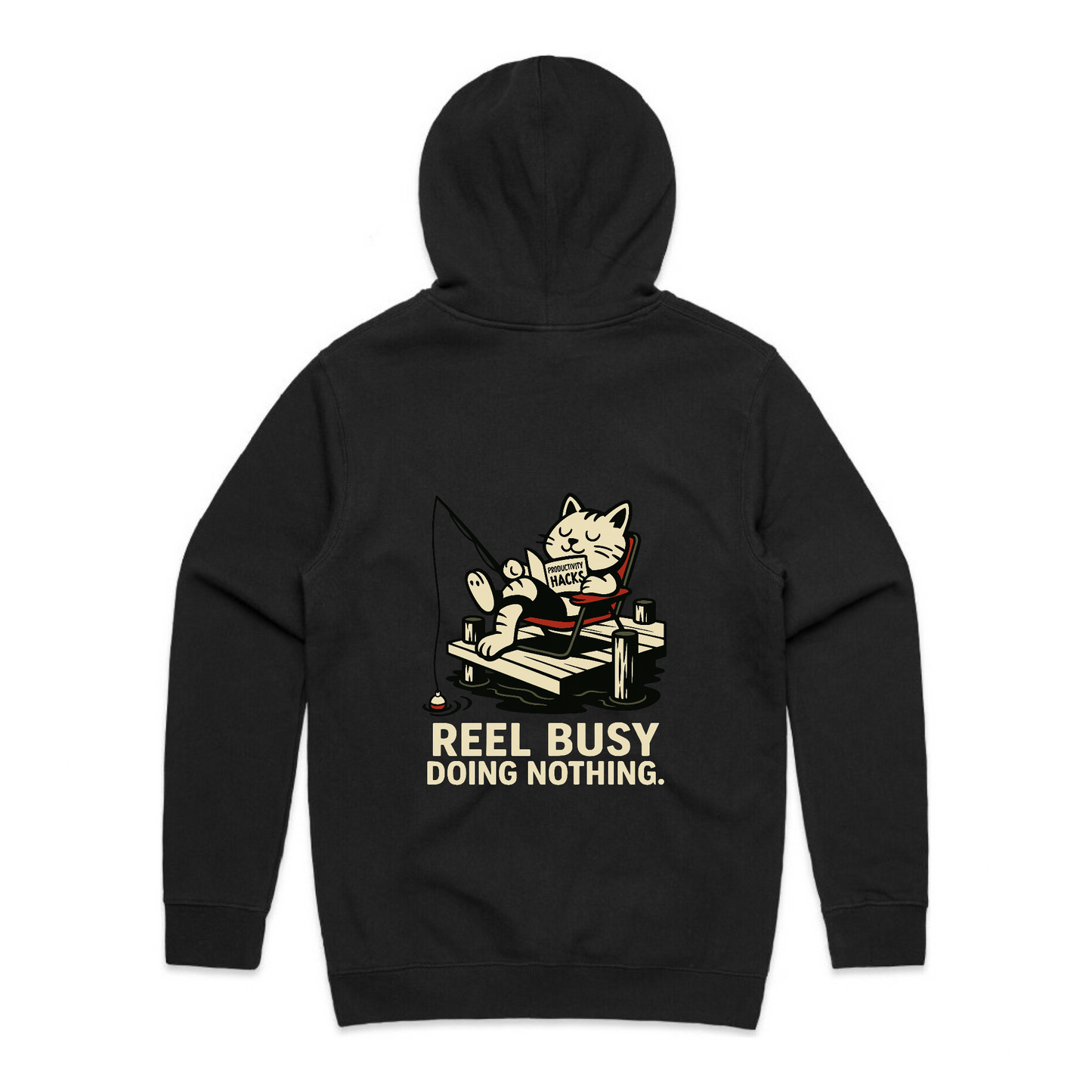 Reel Busy Doing Nothing – Cat Fishing Hoodie