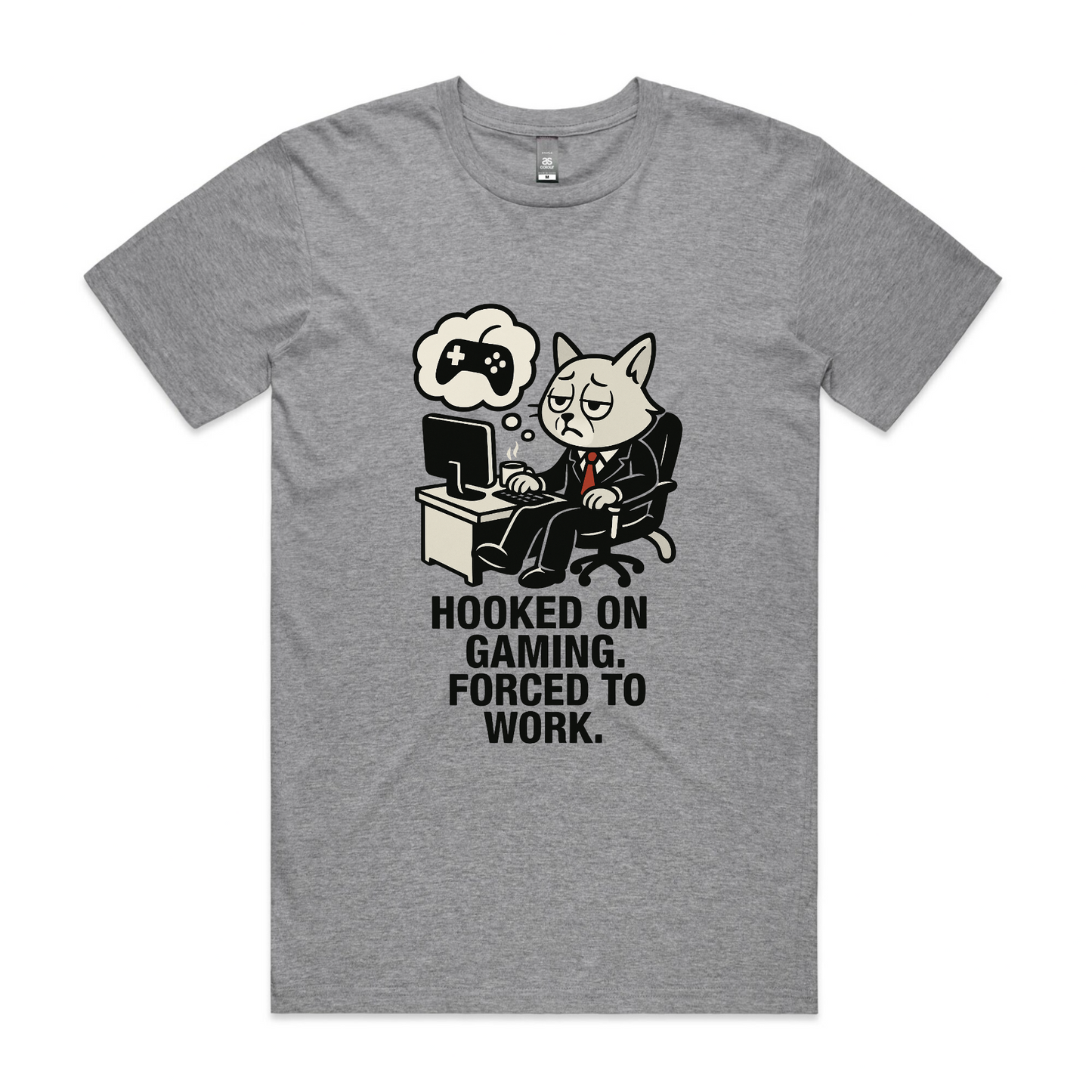 Hooked on Gaming – Cat Gamer Tee