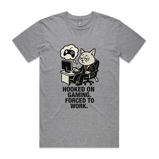 Hooked on Gaming – Cat Gamer Tee